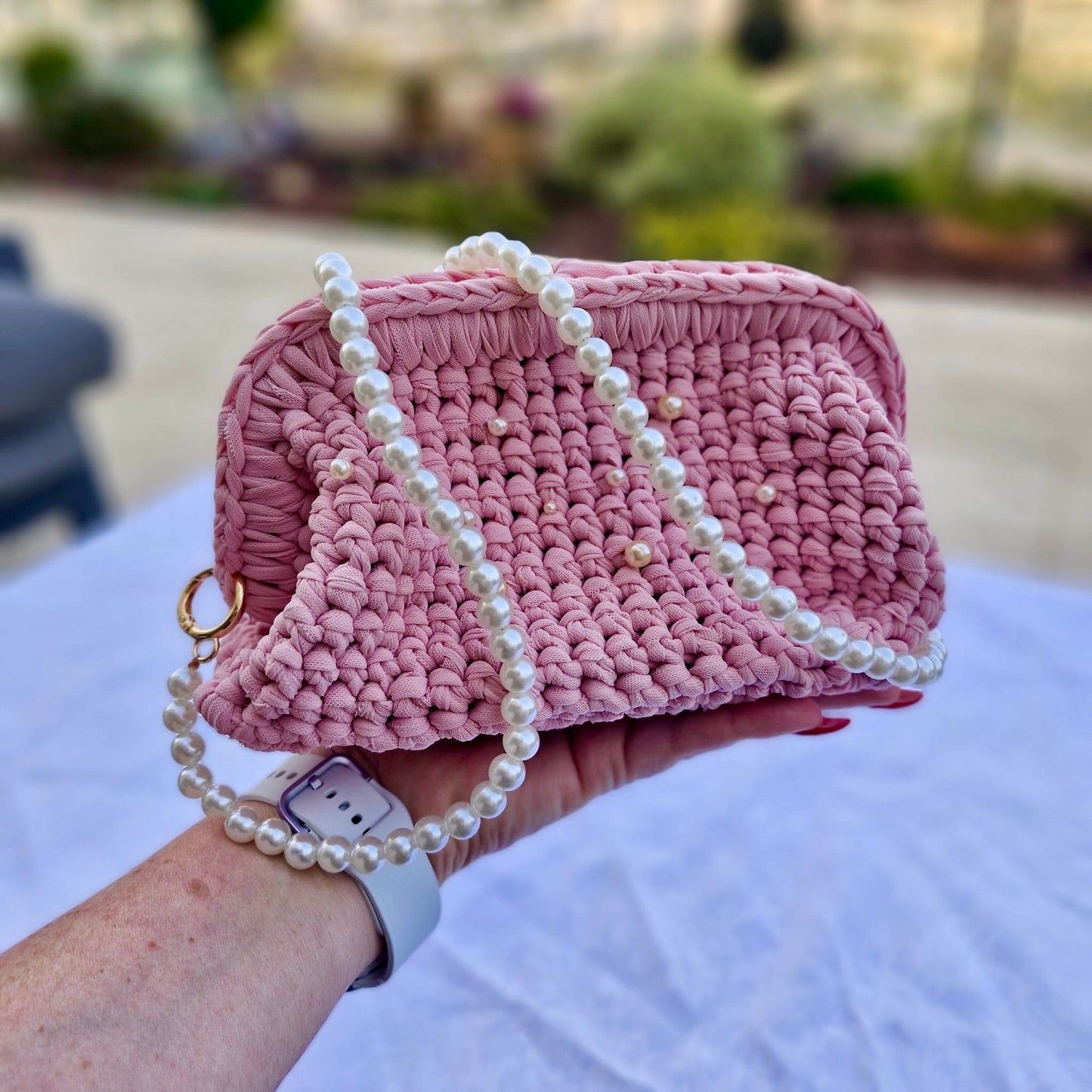 תיק קלאץ׳ ורוד עתיק