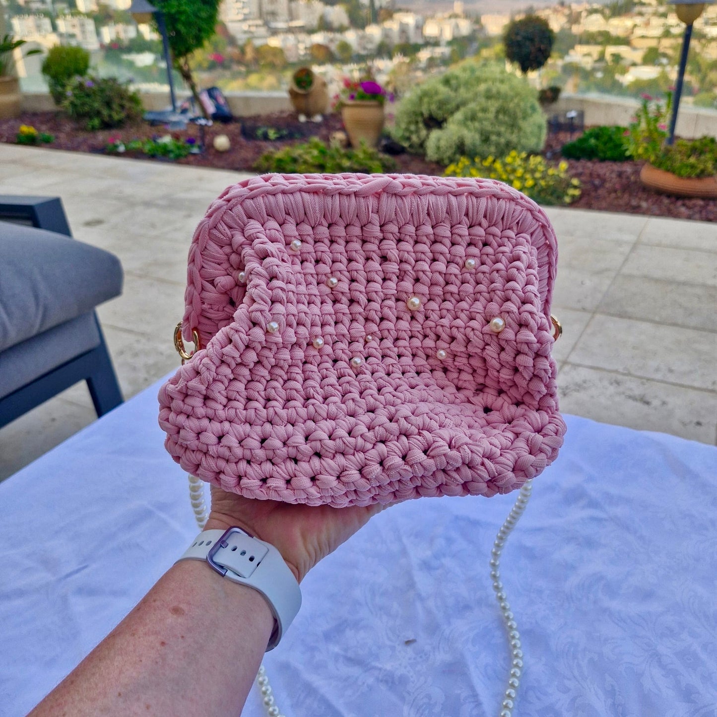 תיק קלאץ׳ ורוד עתיק