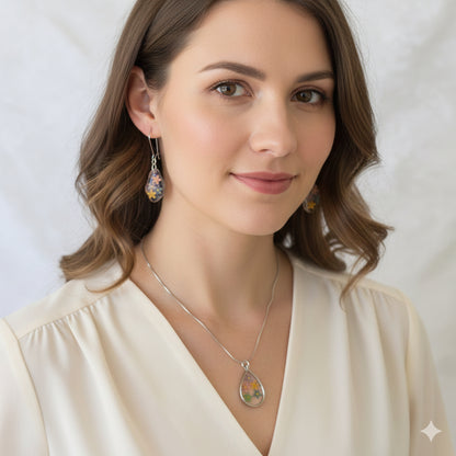 סט שרשרת ועגילים 5