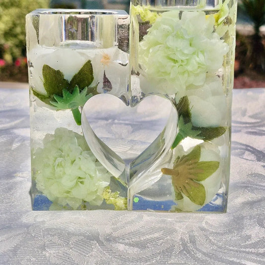 פמוטי אהבה ירקרק לבן