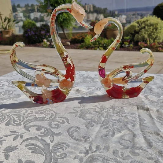 פריחת הברבור בגווני אדום כתום