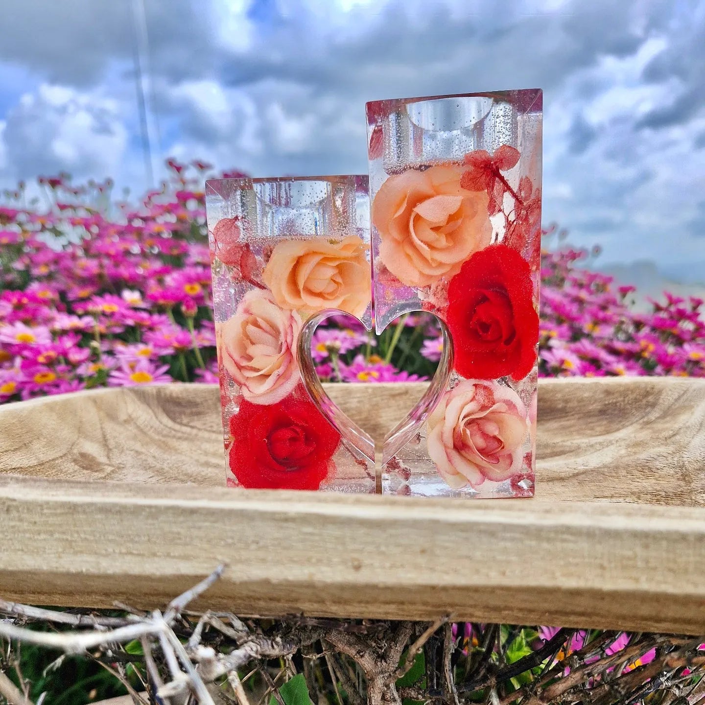 פמוטי אהבה אדום כתום 1