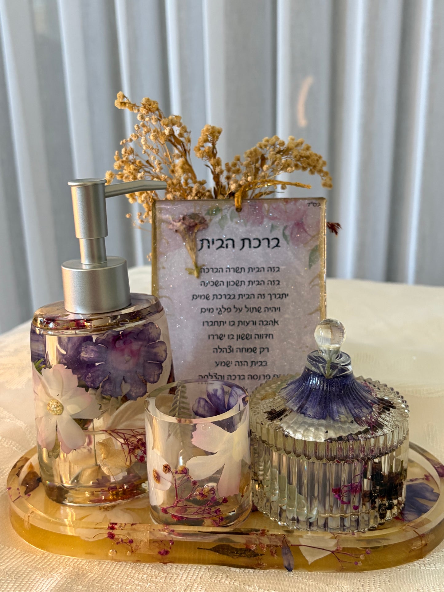 מארז אמבטיה יוקרתי בעיצוב - Floral