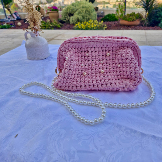 תיק קלאץ׳ ורוד עתיק