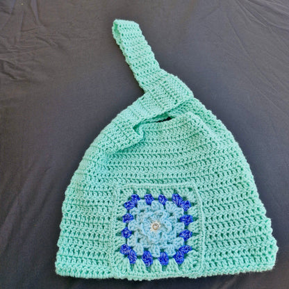 תיק סרוג טורקיז