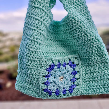 תיק סרוג טורקיז