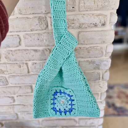 תיק סרוג טורקיז