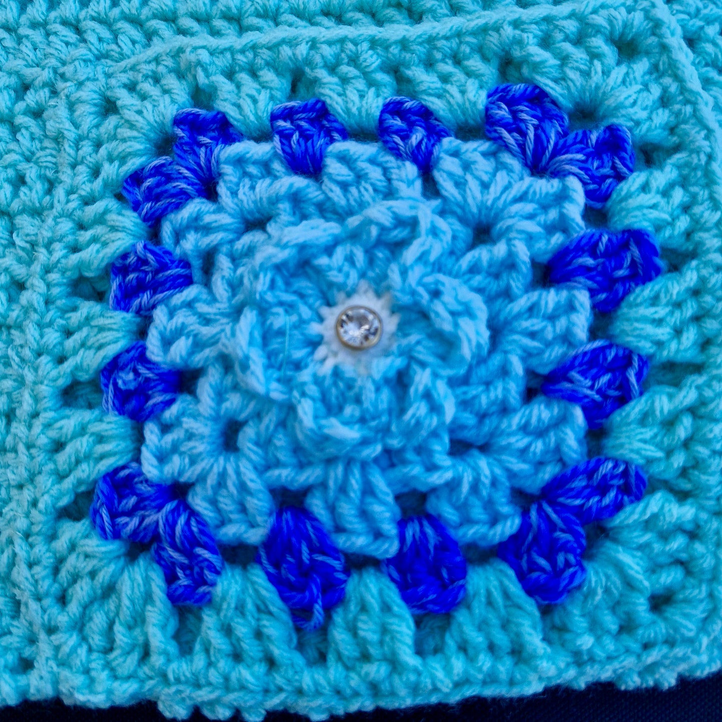 תיק סרוג טורקיז