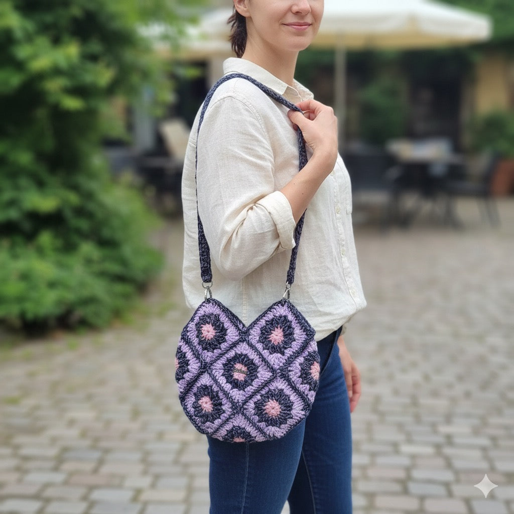 תיק סל אביבי בגווני ורוד ואפור