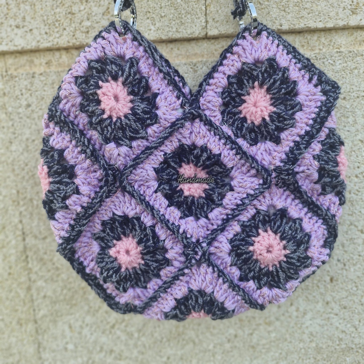 תיק סל אביבי בגווני ורוד ואפור