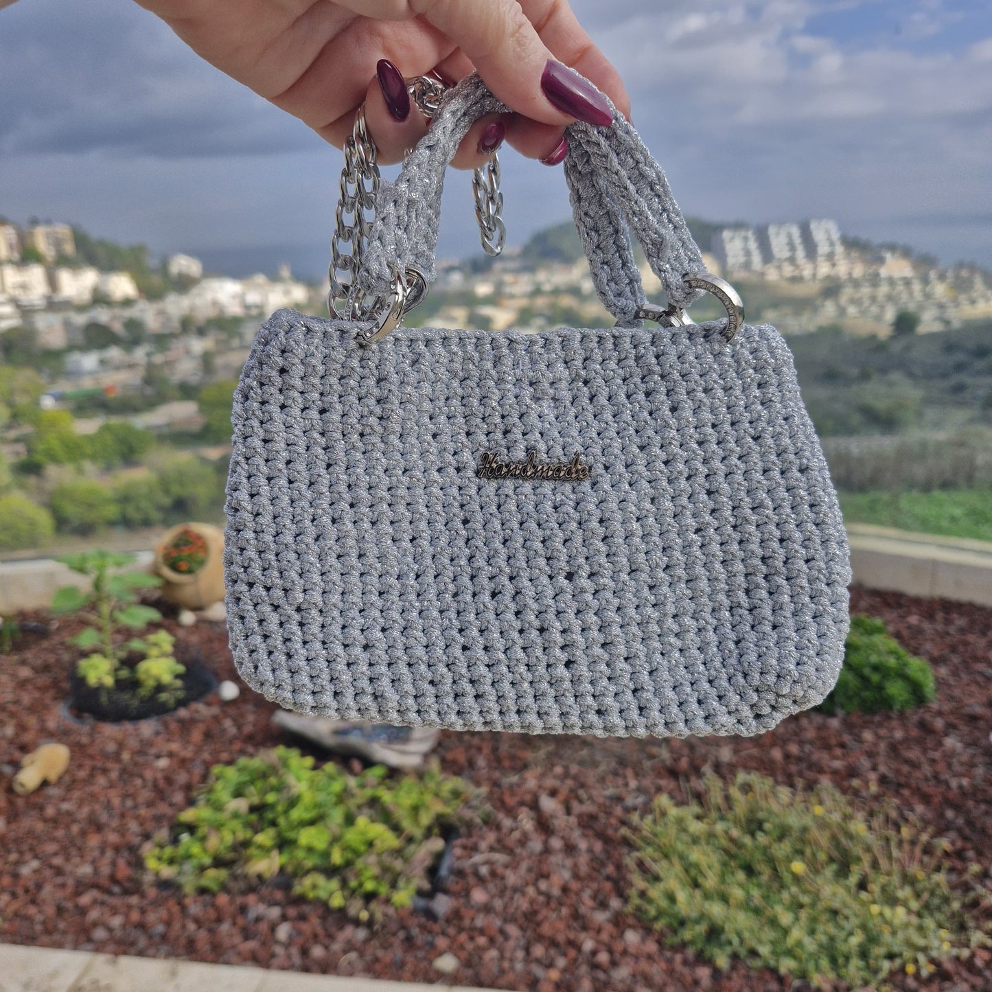 תיק ערב כסוף