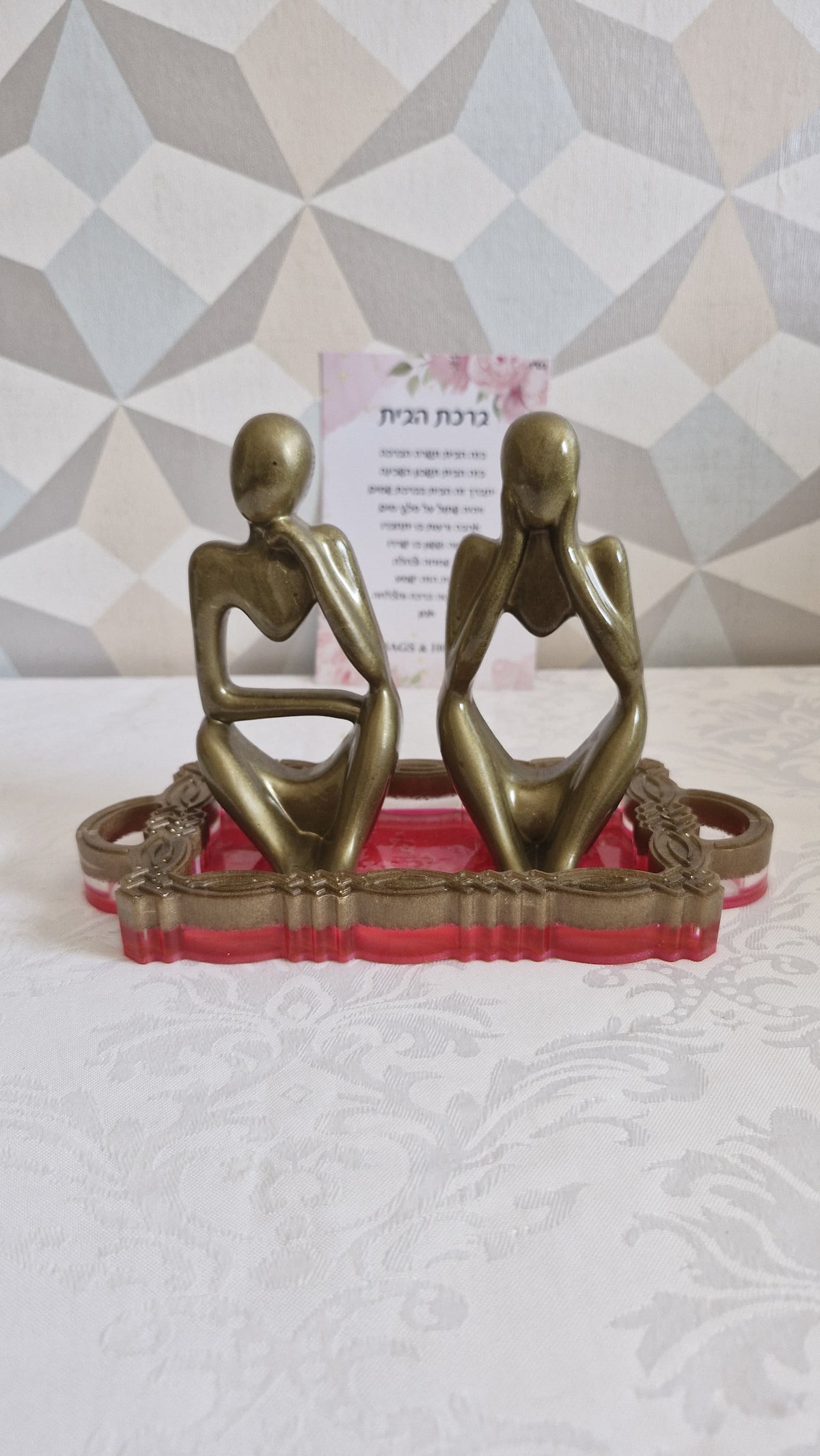 זוג פסלוני אהבה Golden Love Duo
