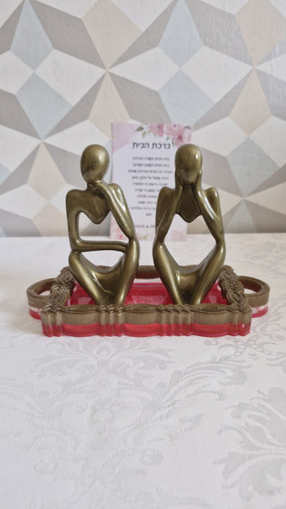 זוג פסלוני אהבה Golden Love Duo