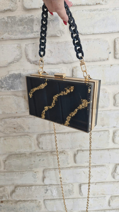 תיק ערב Black Gold