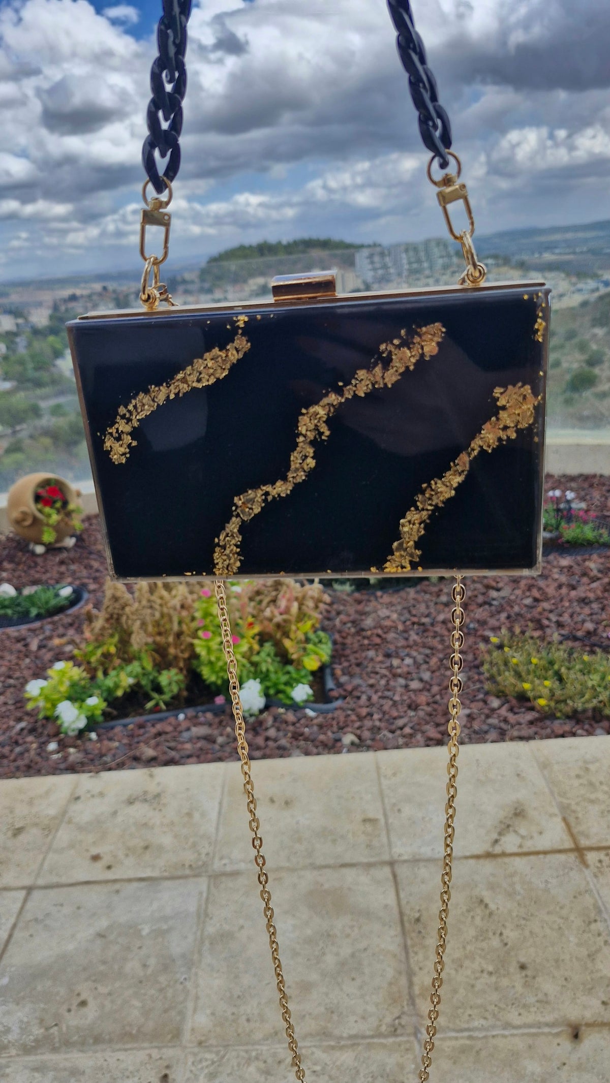 תיק ערב Black Gold