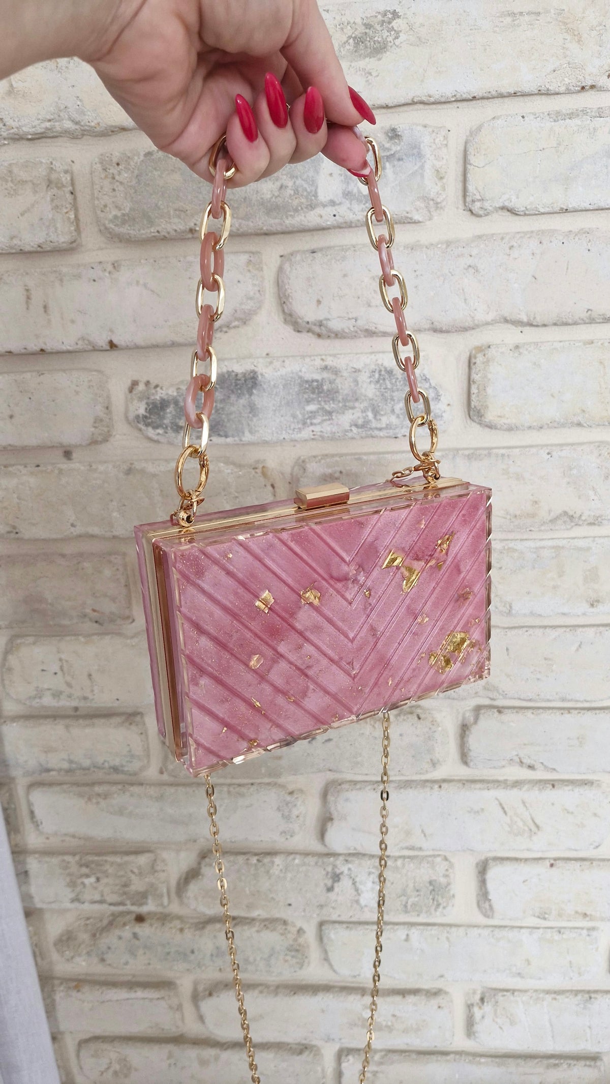 תיק ערב Pink Gold