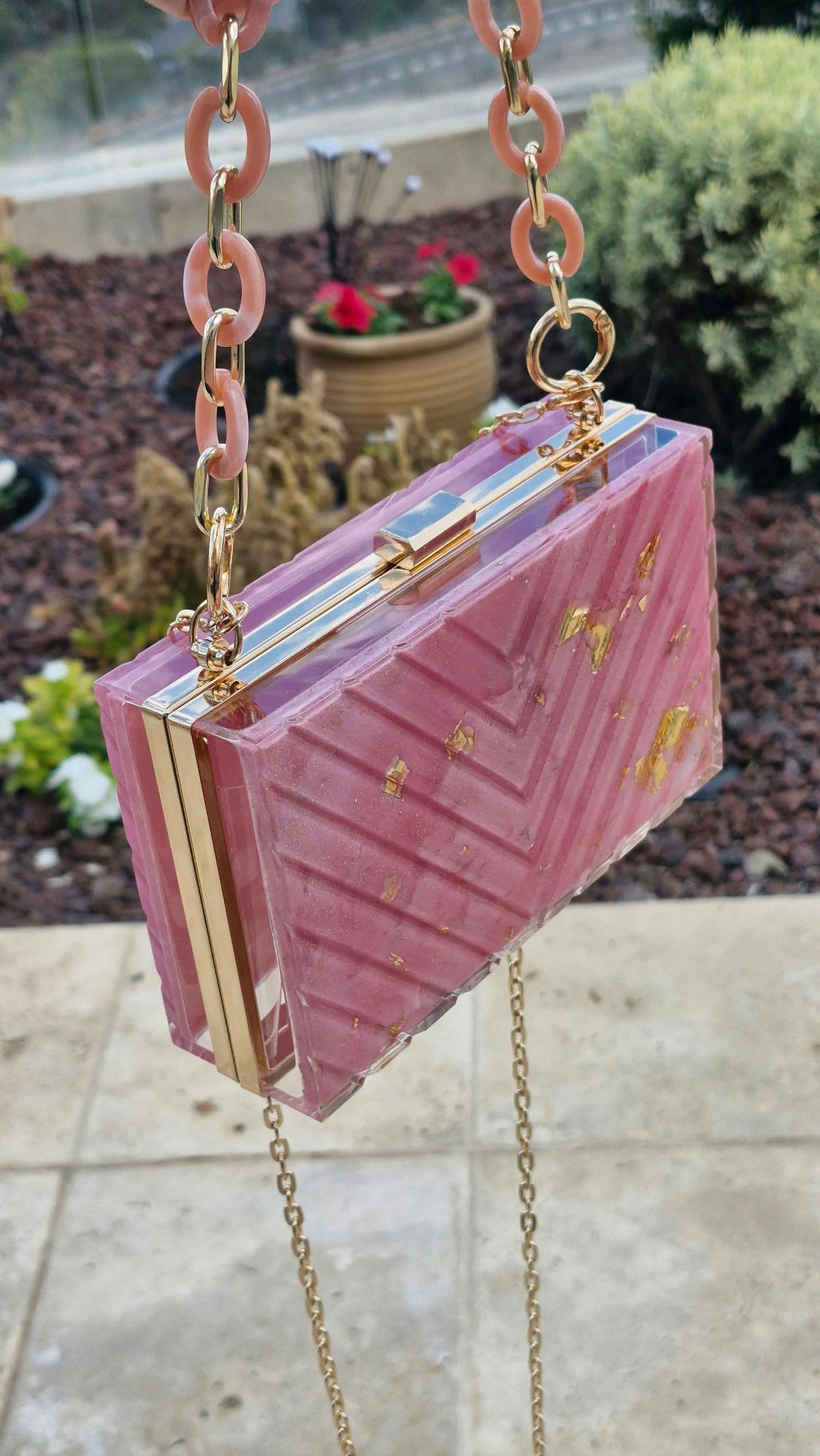 תיק ערב Pink Gold