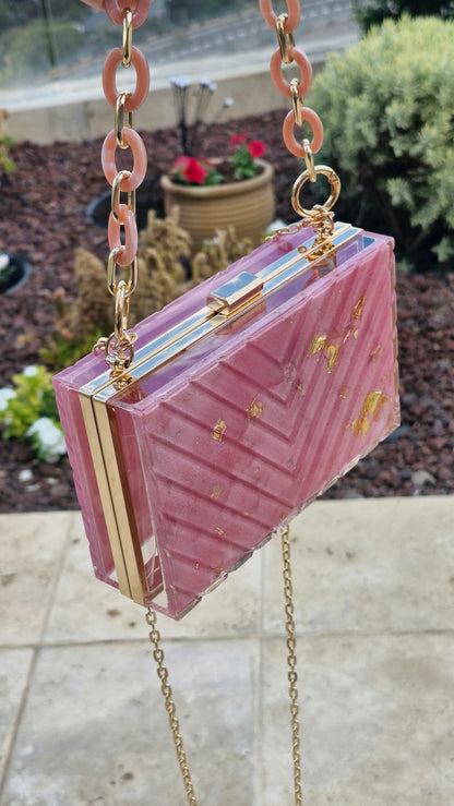תיק ערב Pink Gold