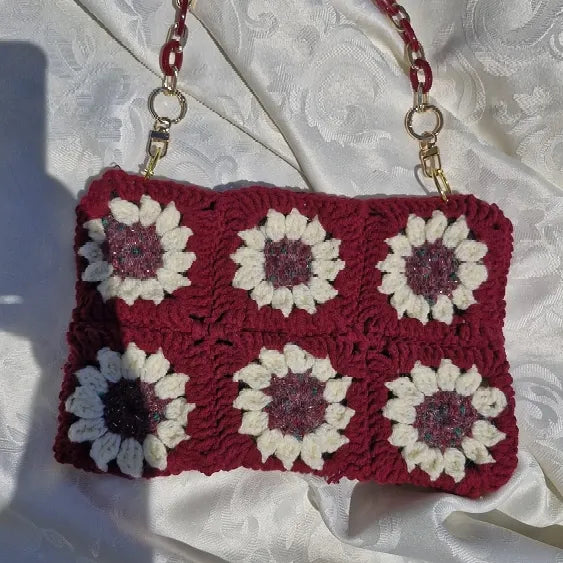 תיק ״ריבועי אביב״ בורדו