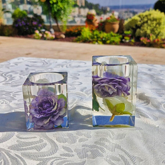 פמוטי יער בעיצוב סגול בהיר