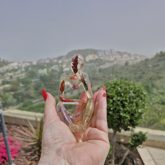 זוג פסלונים - פרחוני