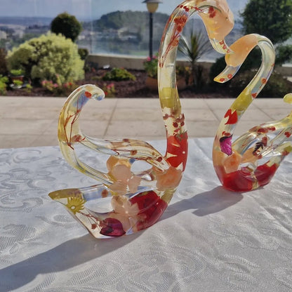 פריחת הברבור בגווני אדום כתום