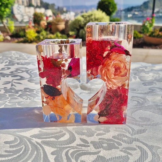 פמוטי אהבה אדום כתום 2