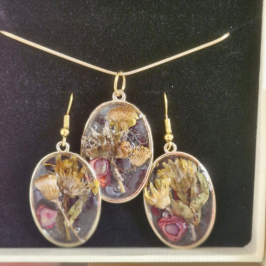 סט שרשרת ועגילים 1