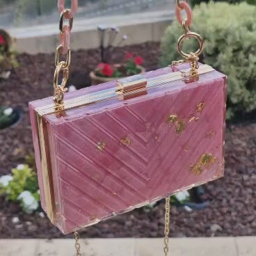 תיק ערב Pink Gold